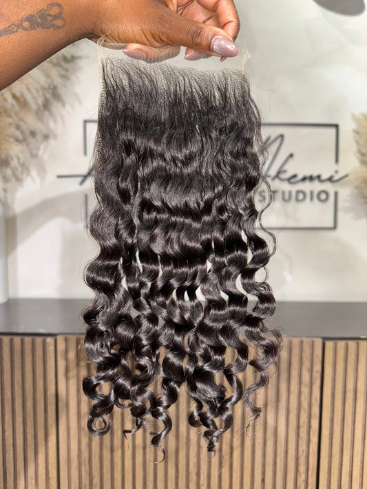 5x5 BurmeseLUXE Curly HD Lace Closure