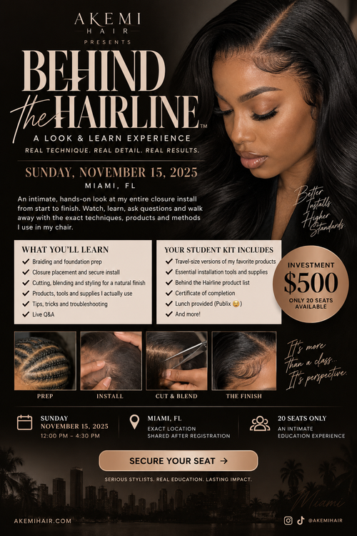 BEHIND THE HAIRLINE - Look & Learn Experience with Ashley Akemi